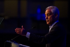Chicago Mayor Rahm Emanuel speaks to conference attendees